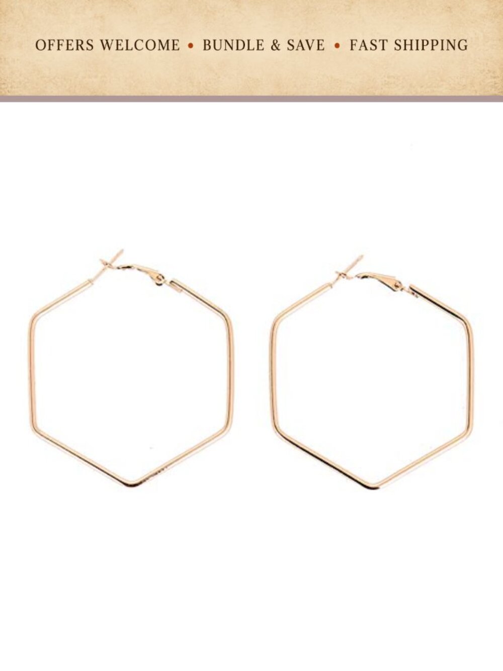 Big Round Rhombus Hexagonal Square Drop Earrings Lobster Claw Women
